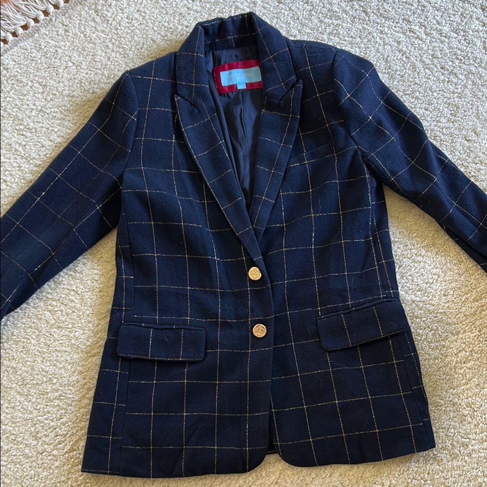 Draper James Blue Windowpane Blazer